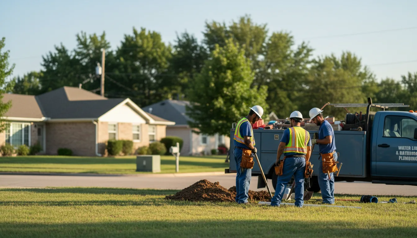 Residential water line and bathroom plumbing service in Elba, NE